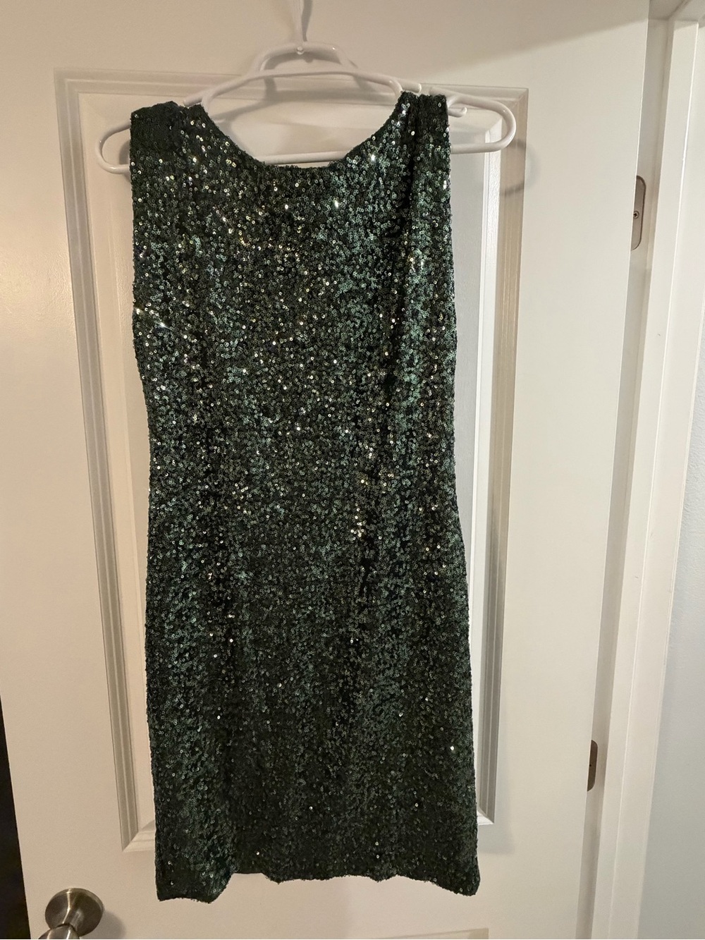 Women’s La Cite green sequin dress size L. NWT